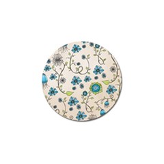 Whimsical Flowers Blue Golf Ball Marker 10 Pack by Zandiepants