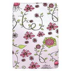 Pink Whimsical Flowers On Pink Removable Flap Cover (small) by Zandiepants