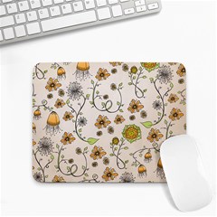 Yellow Whimsical Flowers  Small Mouse Pad (rectangle) by Zandiepants