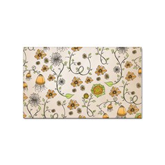 Yellow Whimsical Flowers  Sticker 10 Pack (rectangle) by Zandiepants