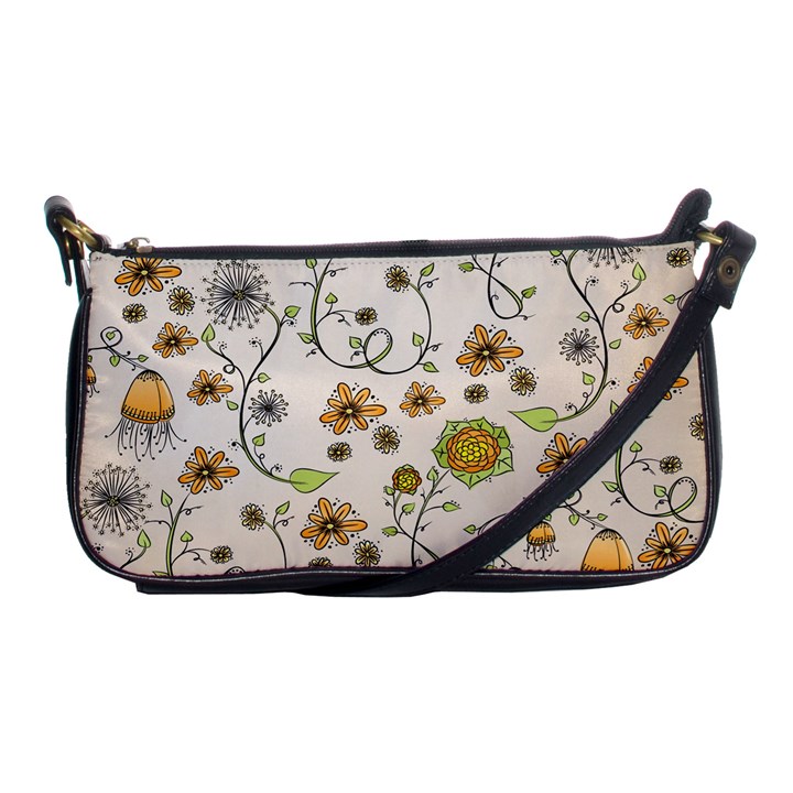 Yellow Whimsical Flowers  Evening Bag