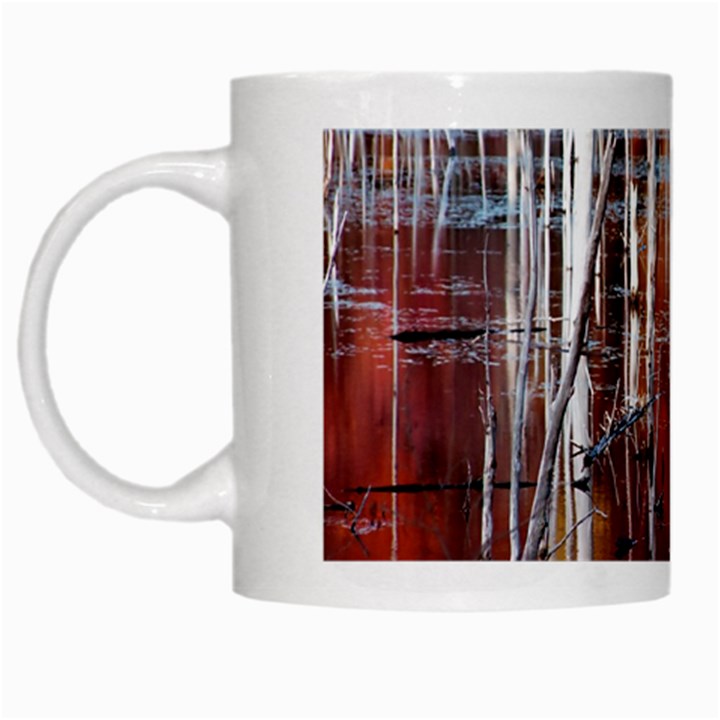 Automn Swamp White Coffee Mug