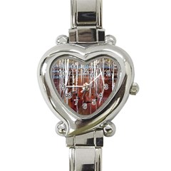 Automn Swamp Heart Italian Charm Watch  by cgar