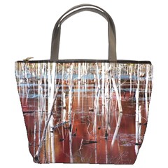 Automn Swamp Bucket Handbag by cgar