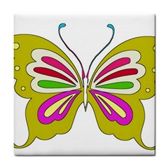 Color Butterfly  Ceramic Tile by Colorfulart23