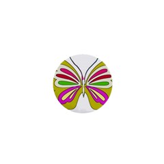 Color Butterfly  1  Mini Button by Colorfulart23