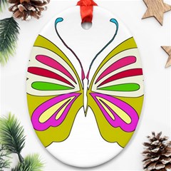 Color Butterfly  Oval Ornament by Colorfulart23