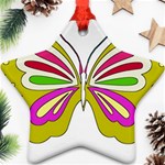 Color Butterfly  Star Ornament Front