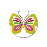 Color Butterfly  Magnet 3  (Round) Front