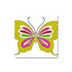 Color Butterfly  Magnet (square) by Colorfulart23