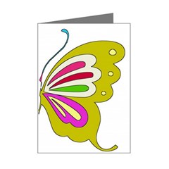 Color Butterfly  Mini Greeting Card by Colorfulart23