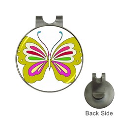 Color Butterfly  Hat Clip With Golf Ball Marker by Colorfulart23