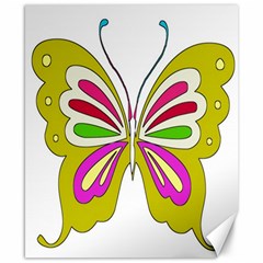 Color Butterfly  Canvas 8  X 10  (unframed) by Colorfulart23