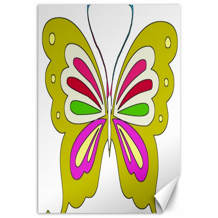 Color Butterfly  Canvas 12  x 18  (Unframed)