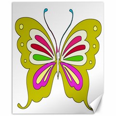 Color Butterfly  Canvas 16  X 20  (unframed)