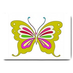 Color Butterfly  Large Door Mat by Colorfulart23