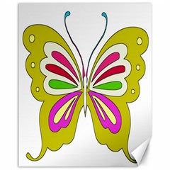 Color Butterfly  Canvas 11  X 14  (unframed)