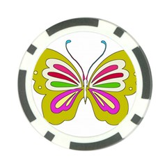 Color Butterfly  Poker Chip by Colorfulart23