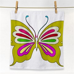 Color Butterfly  Face Towel by Colorfulart23