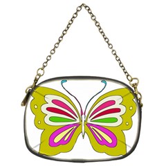 Color Butterfly  Chain Purse (two Sided) 