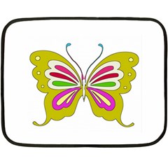 Color Butterfly  Mini Fleece Blanket (two Sided)