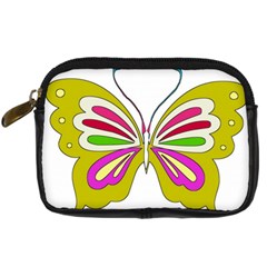 Color Butterfly  Digital Camera Leather Case by Colorfulart23