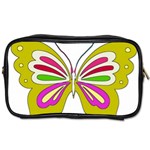 Color Butterfly  Travel Toiletry Bag (One Side) Front