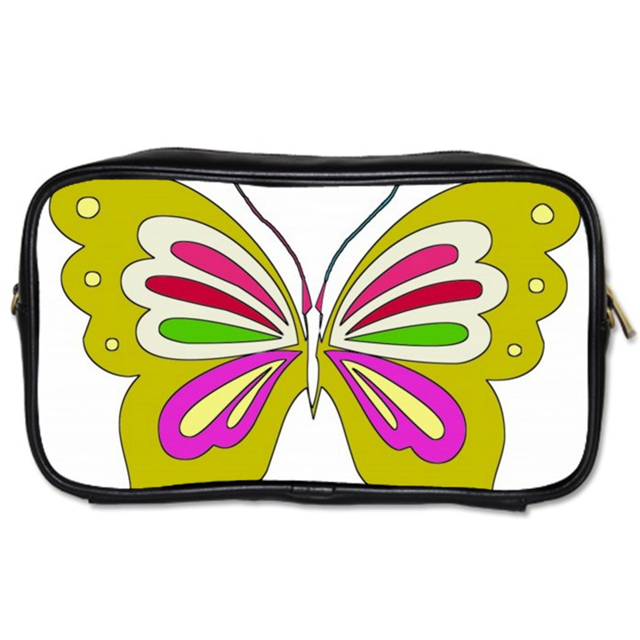 Color Butterfly  Travel Toiletry Bag (One Side)