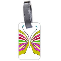 Color Butterfly  Luggage Tag (two Sides) by Colorfulart23