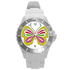 Color Butterfly  Plastic Sport Watch (large) by Colorfulart23