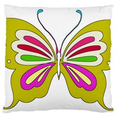 Color Butterfly  Large Cushion Case (single Sided) 