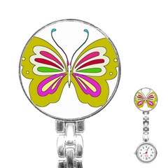 Color Butterfly  Stainless Steel Nurses Watch by Colorfulart23