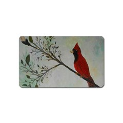 Sweet Red Cardinal Magnet (name Card)