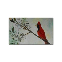 Sweet Red Cardinal Sticker 100 Pack (rectangle) by rokinronda