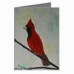 Sweet Red Cardinal Greeting Card by rokinronda