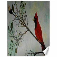 Sweet Red Cardinal Canvas 12  X 16  (unframed) by rokinronda