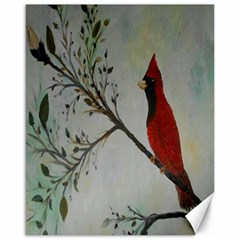 Sweet Red Cardinal Canvas 16  X 20  (unframed) by rokinronda