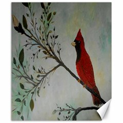 Sweet Red Cardinal Canvas 20  X 24  (unframed) by rokinronda