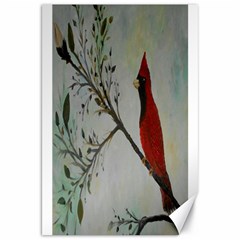 Sweet Red Cardinal Canvas 20  X 30  (unframed)