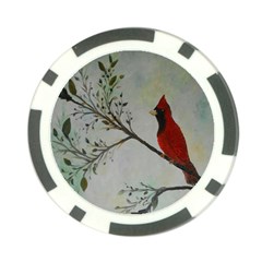 Sweet Red Cardinal Poker Chip by rokinronda