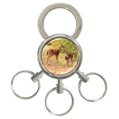 Deer In Nature 3-ring Key Chain