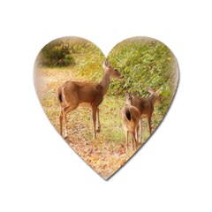 Deer In Nature Magnet (heart)