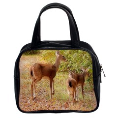 Deer In Nature Classic Handbag (two Sides) by uniquedesignsbycassie