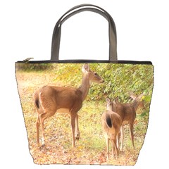 Deer In Nature Bucket Handbag