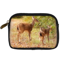 Deer In Nature Digital Camera Leather Case