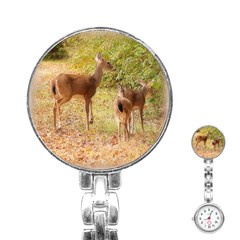 Deer In Nature Stainless Steel Nurses Watch