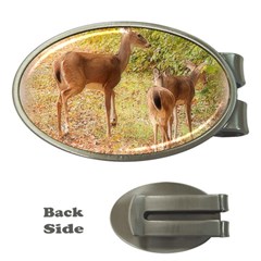 Deer In Nature Money Clip (oval)