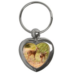 Deer In Nature Key Chain (heart)