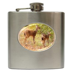 Deer In Nature Hip Flask by uniquedesignsbycassie