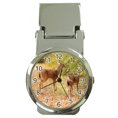 Deer In Nature Money Clip With Watch